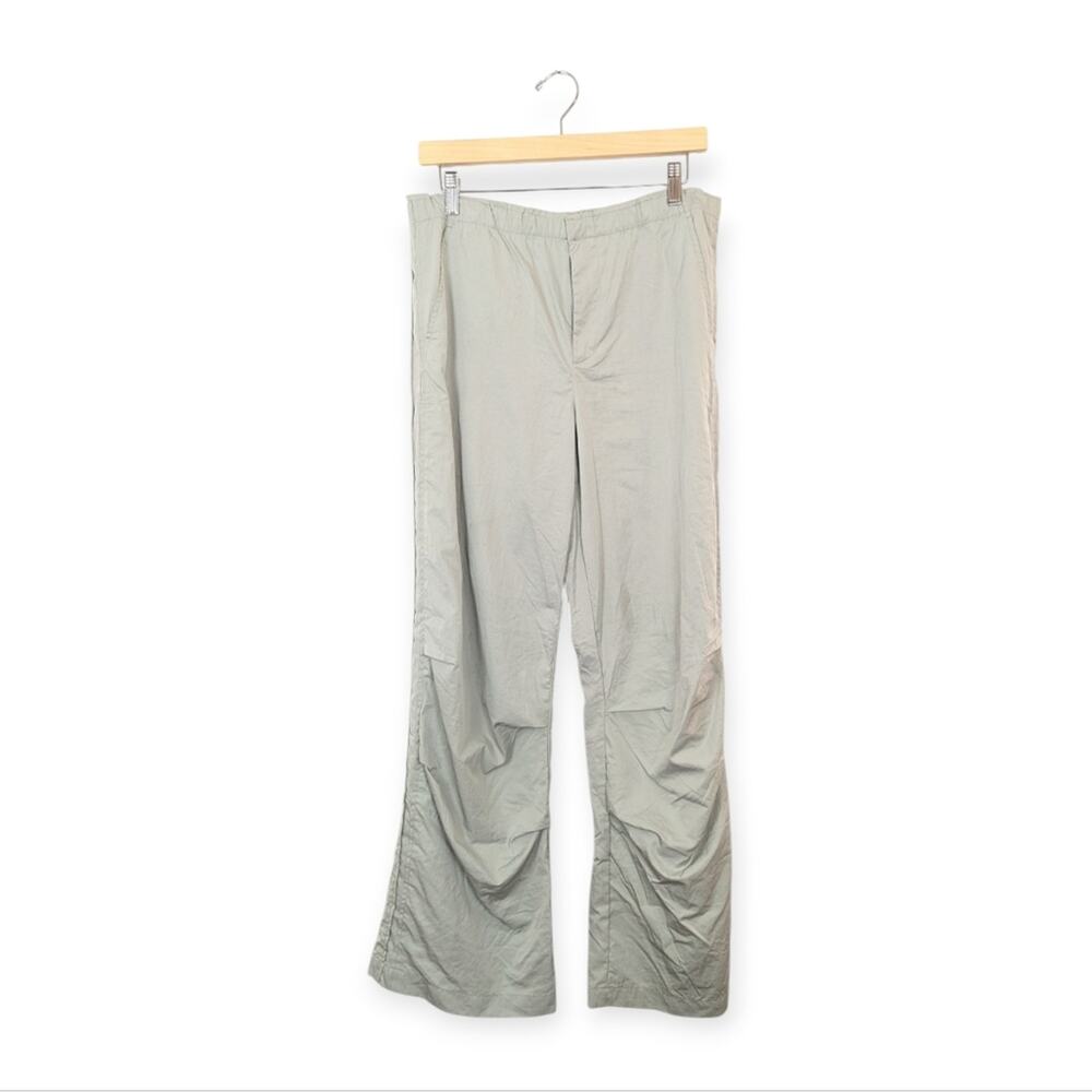 Zara Muted Seafoam Green Nylon Blend Cargo Style Pants Size M